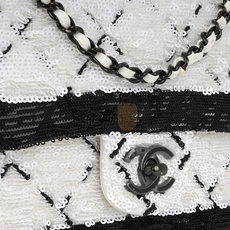 CHANEL CLASSIC FLAP BAG SEQUINS AS4561 (21*14*8cm)